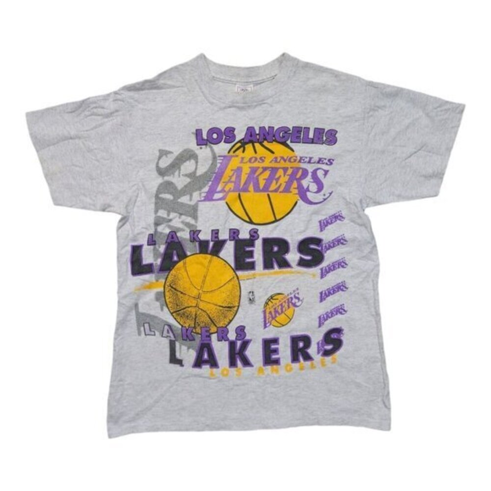 Vintage Los Angeles Lakers T Shirt‎ AOP Mens Large 90s NBA Magic Johnson